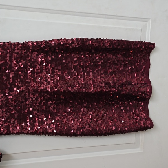 BCBGMAXAZRIA / Revolve Marta Sequin Dress in Port Combo - Picture 8 of 13